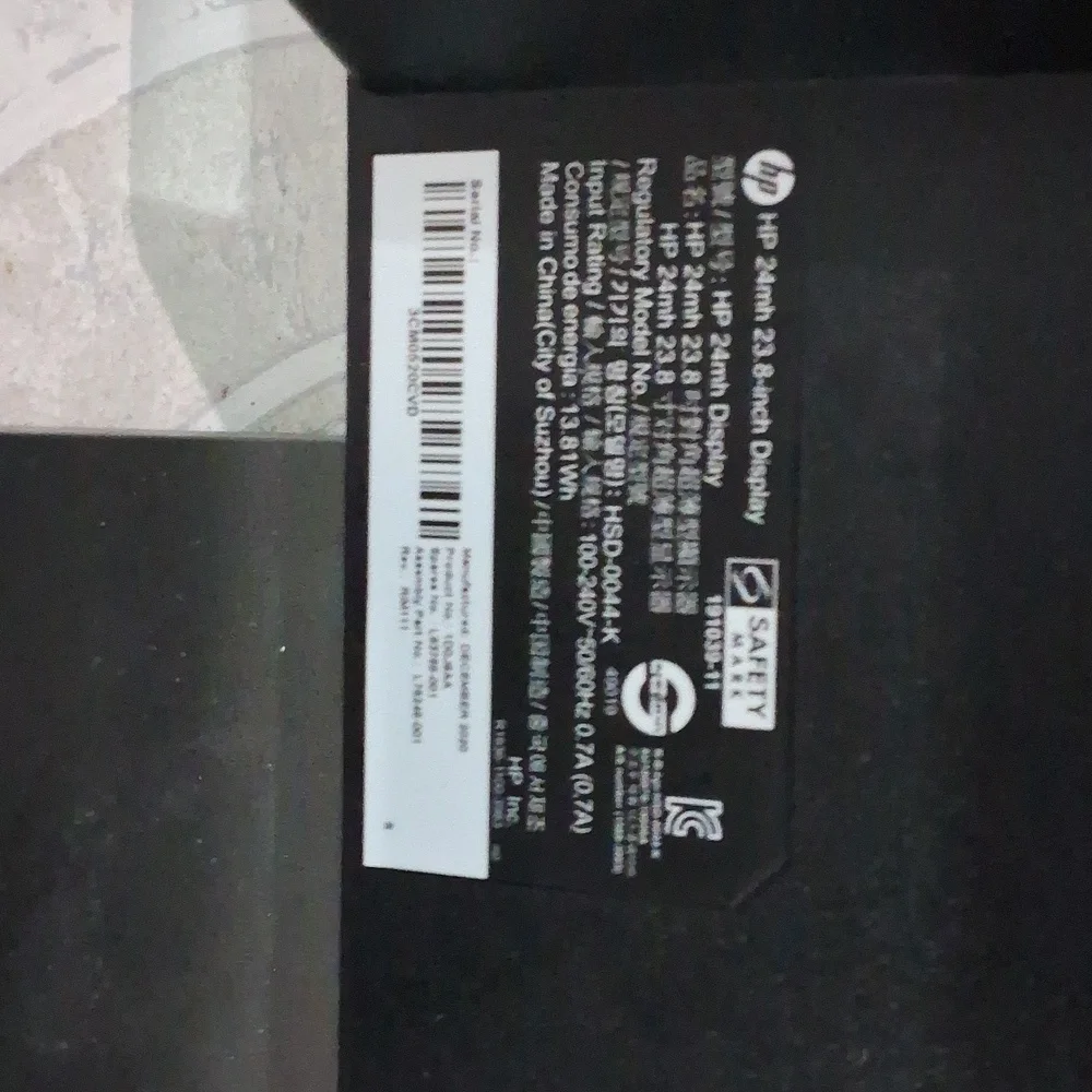 HP 24mh 23.8 inch display monitor